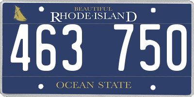 RI license plate 463750
