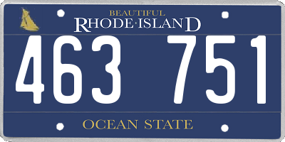 RI license plate 463751