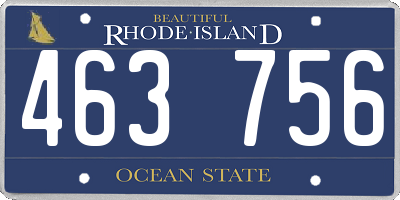 RI license plate 463756