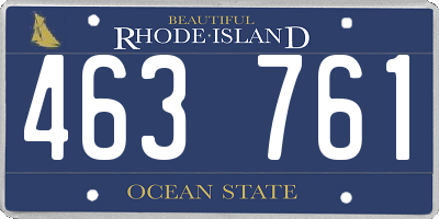 RI license plate 463761