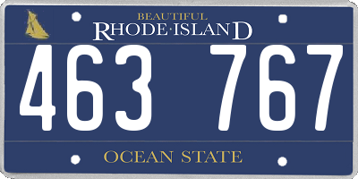RI license plate 463767