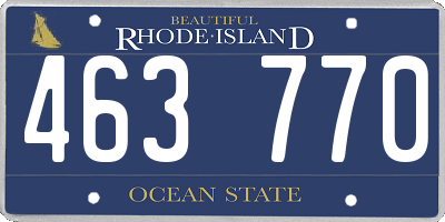 RI license plate 463770