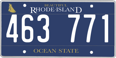 RI license plate 463771