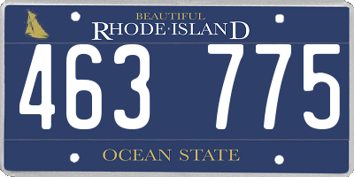 RI license plate 463775