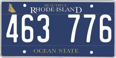 RI license plate 463776