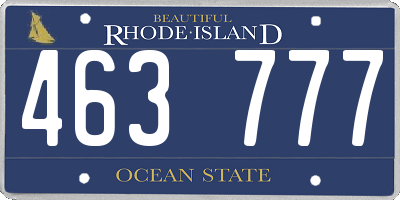 RI license plate 463777