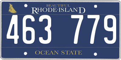 RI license plate 463779