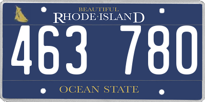 RI license plate 463780