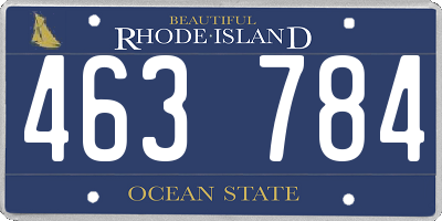 RI license plate 463784