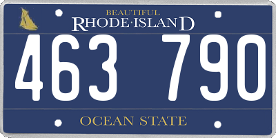 RI license plate 463790
