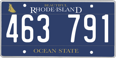 RI license plate 463791