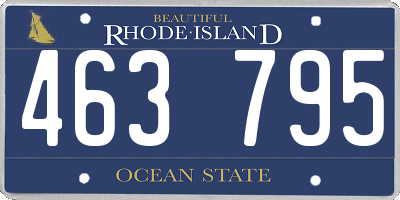 RI license plate 463795