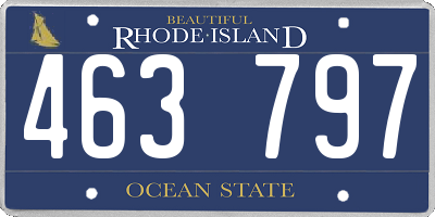 RI license plate 463797