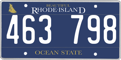 RI license plate 463798