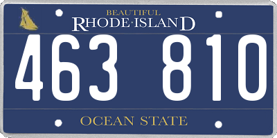 RI license plate 463810