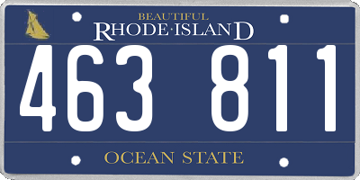 RI license plate 463811