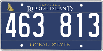 RI license plate 463813