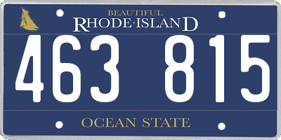 RI license plate 463815