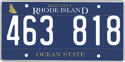 RI license plate 463818