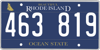 RI license plate 463819