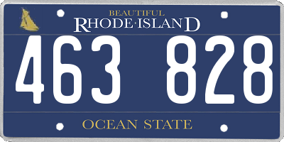 RI license plate 463828