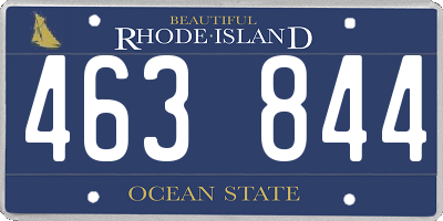 RI license plate 463844
