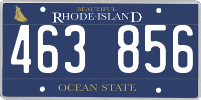 RI license plate 463856