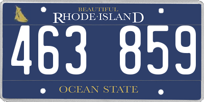 RI license plate 463859