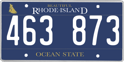 RI license plate 463873