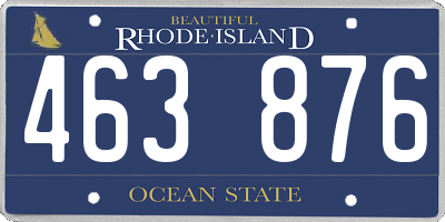 RI license plate 463876