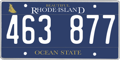RI license plate 463877