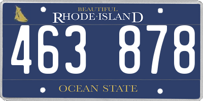 RI license plate 463878