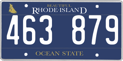 RI license plate 463879