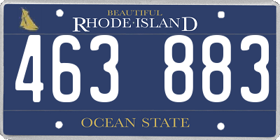 RI license plate 463883