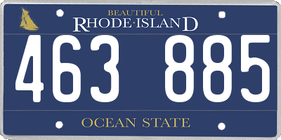 RI license plate 463885