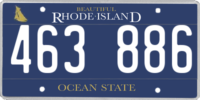 RI license plate 463886