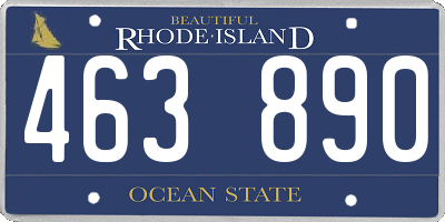 RI license plate 463890