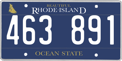 RI license plate 463891