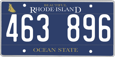 RI license plate 463896