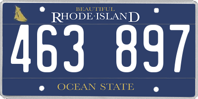 RI license plate 463897