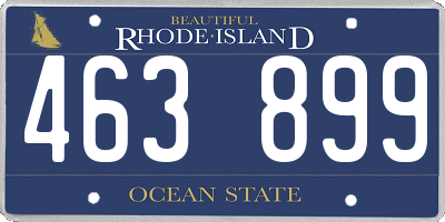 RI license plate 463899