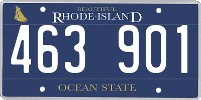 RI license plate 463901