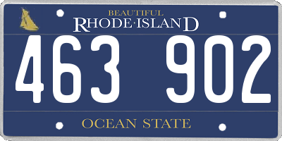 RI license plate 463902