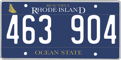 RI license plate 463904