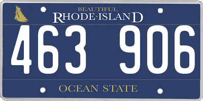 RI license plate 463906