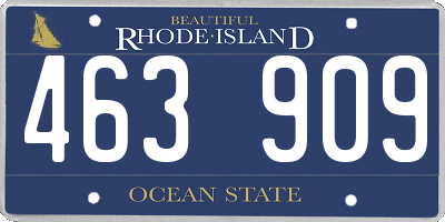 RI license plate 463909