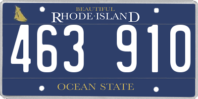 RI license plate 463910