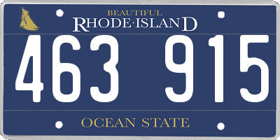 RI license plate 463915