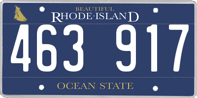 RI license plate 463917