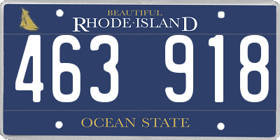 RI license plate 463918